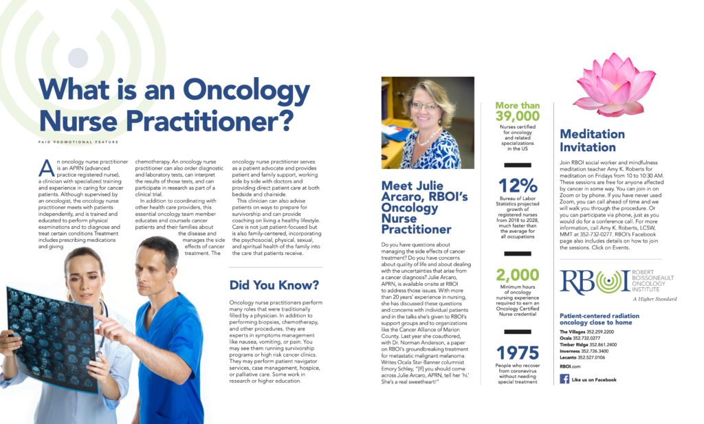 What is an Oncology Nurse Practitioner? — July 2020 Robert